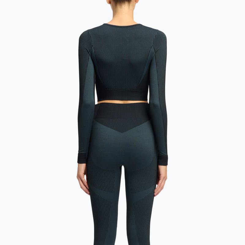 Women's training longsleeve Reebok RBK Lab Seamless Crop black 3