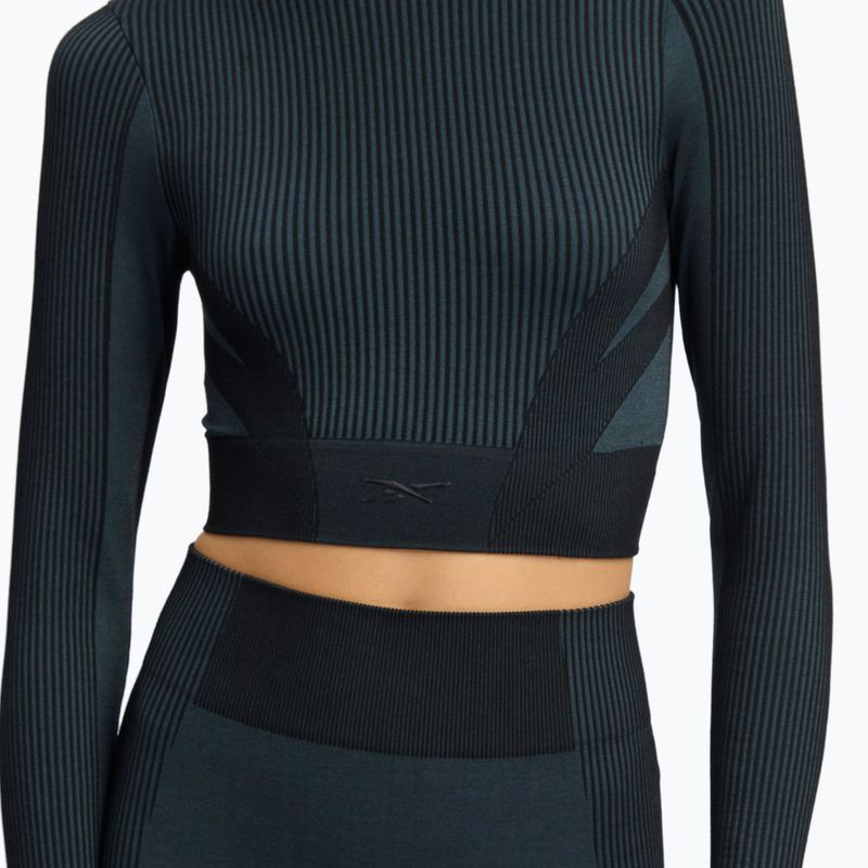 Women's training longsleeve Reebok RBK Lab Seamless Crop black 4