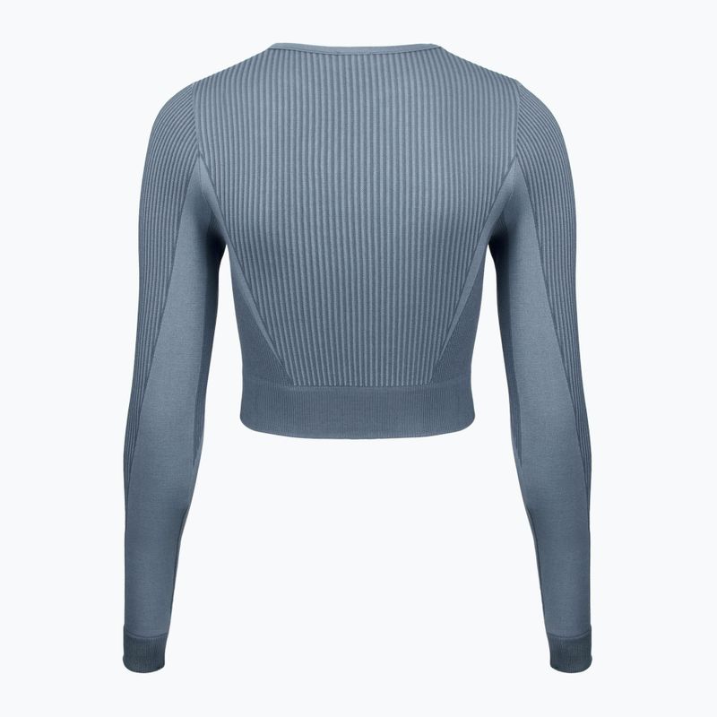 Women's training longsleeve Reebok RBK Lab Seamless Crop upgrade blue 2