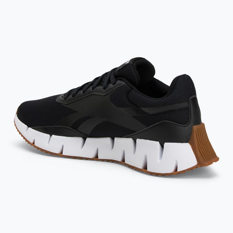 Women's Reebok Zig Dynamica STR black/white/silver metallic running shoes 3
