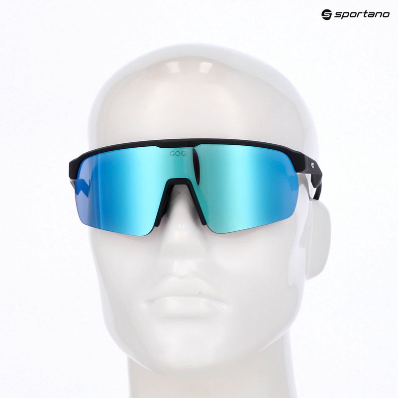 Sunglasses GOG Hervor matt black/reflex blue 5