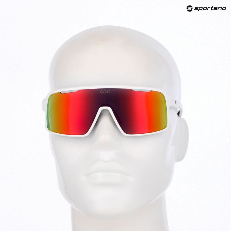 Sunglasses GOG Enki matt white/black reflex black/red 5