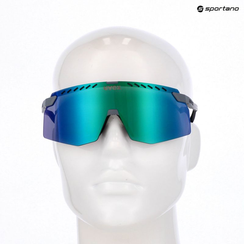 Sunglasses UVEX Pace Stage grey matt/mirror green 7