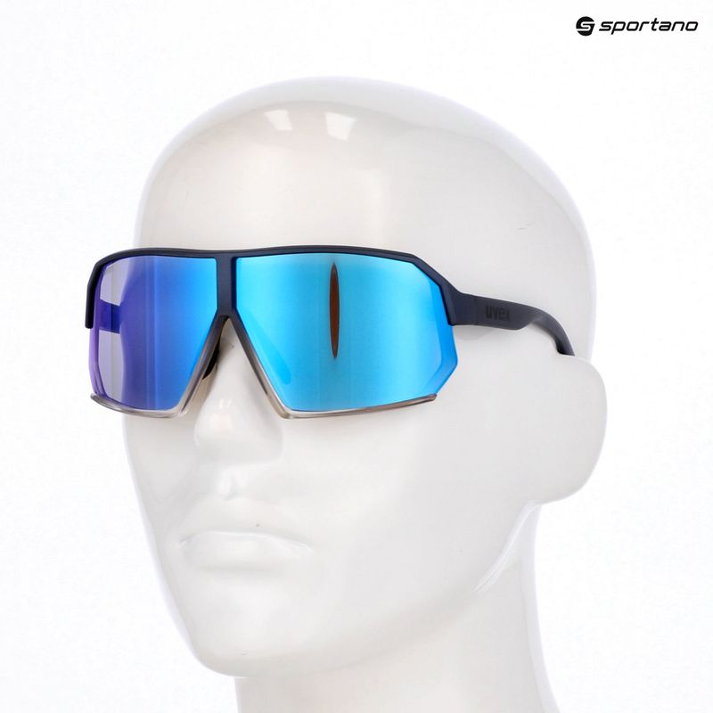 UVEX Sportstyle 237 metallic blue/clear/mirror blue sunglasses 7