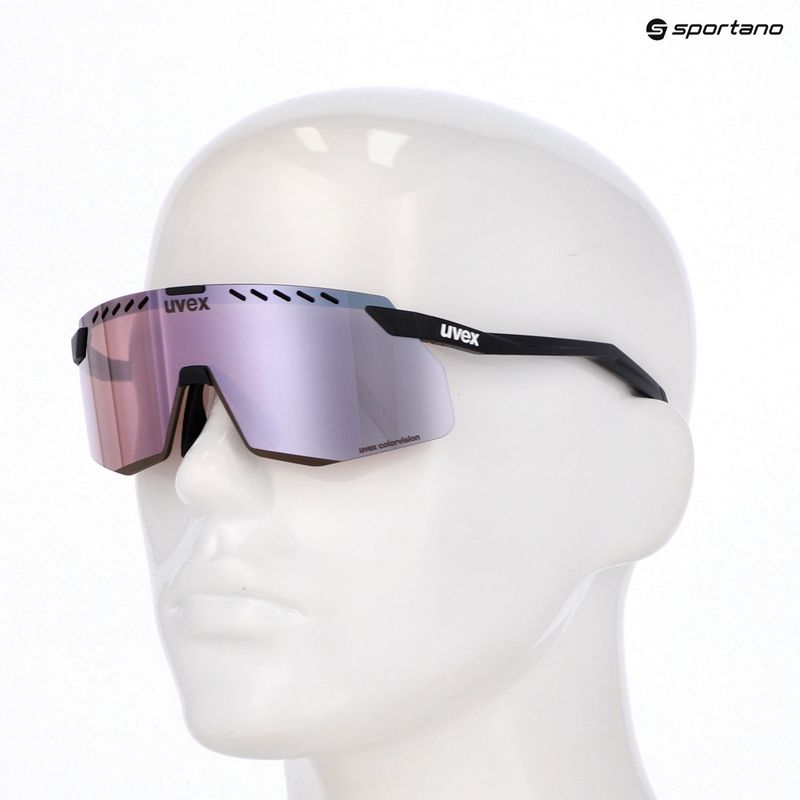 UVEX Pace Stage Small CV sunglasses black matt/mirror pink 7