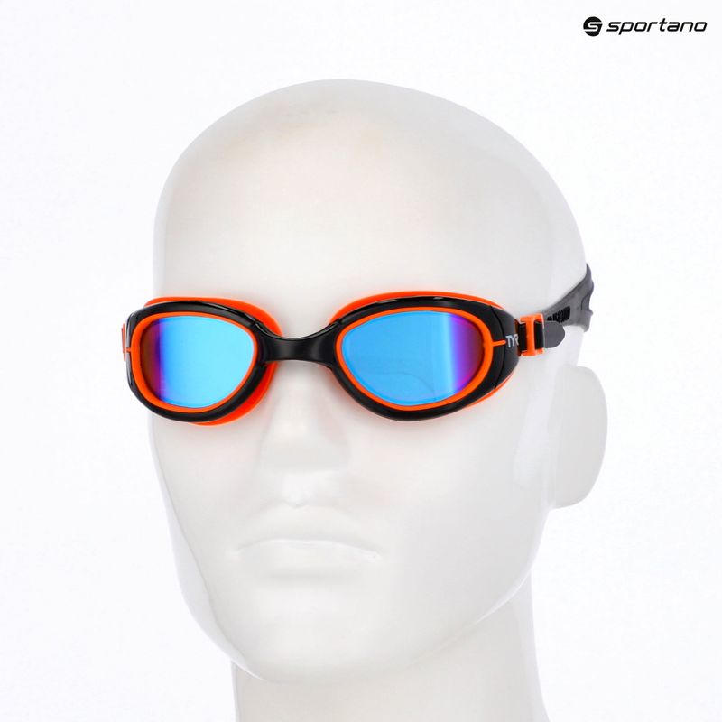 Swim goggles TYR Special Ops 2.0 Mirrored black / blue / orange 3