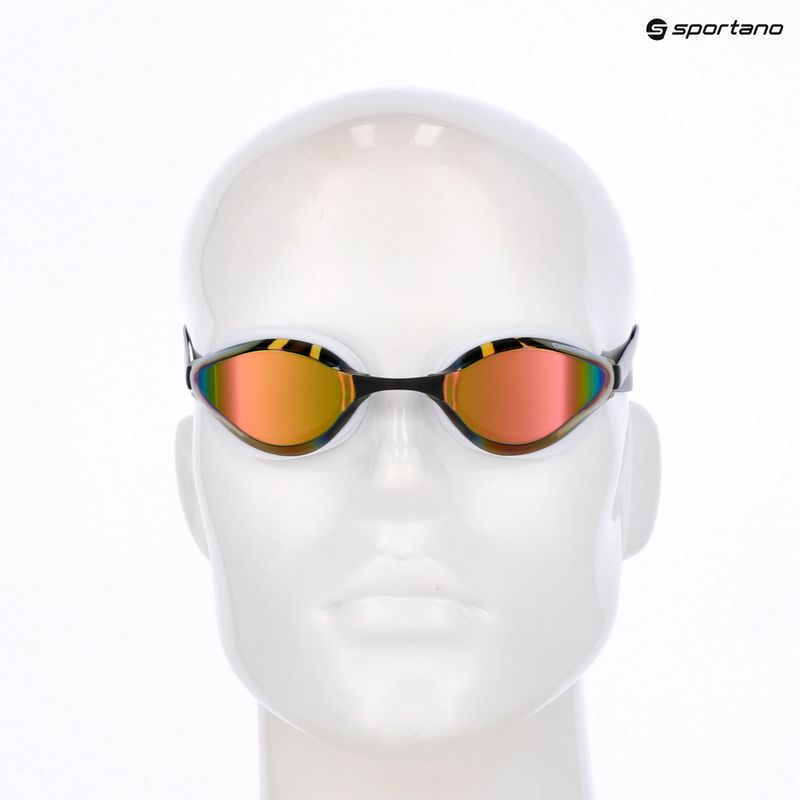 Arena Python Mirror copper/white swimming goggles 3