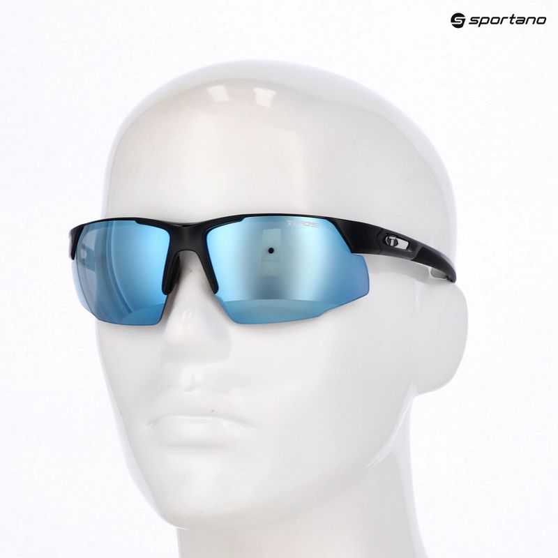 Tifosi Centus gloss black/smoke bright blue sunglasses 9