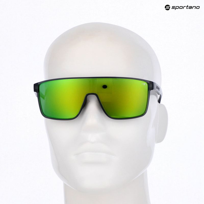 Tifosi Sanctum Polarized crystal smoke/green mirror polarized sunglasses 5