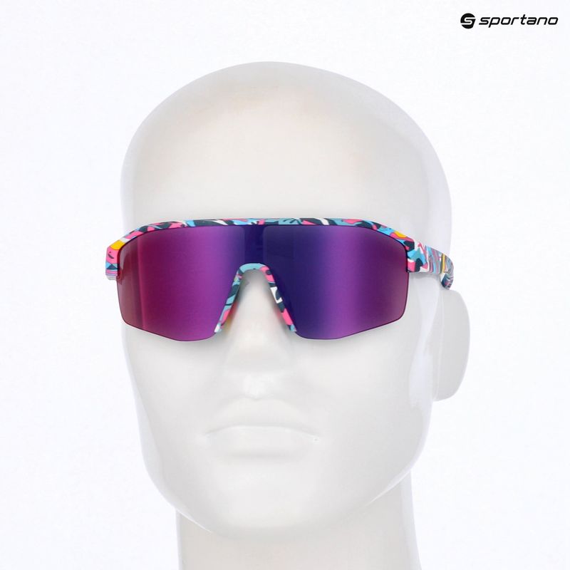 Sunglasses Red Bull SPECT Dundee matt blue-pink pattern/smoke pink-yellow mirror 7