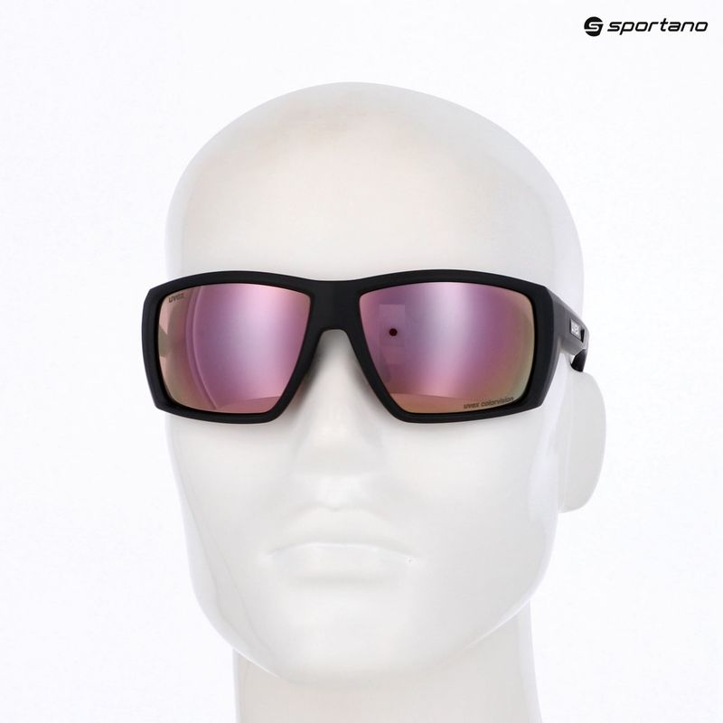 UVEX Mtn Venture CV black matt/mirror pink sunglasses 10