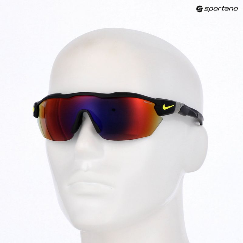 Men's Nike Show X3 Elite L matte black/volt/field tint sunglasses 7