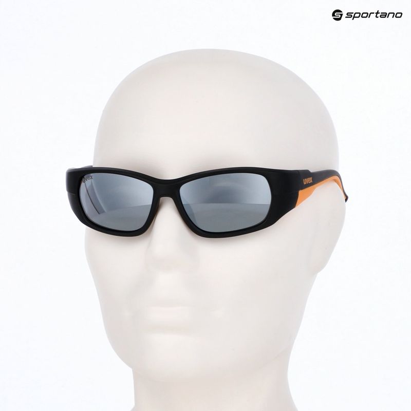 UVEX children's sunglasses Sportstyle 514 black matt/mirror silver 10