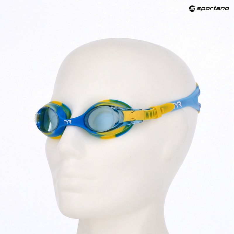 Children's swim goggles TYR Swimple Tie Dye Non-Mirrored blue/green/yellow 3