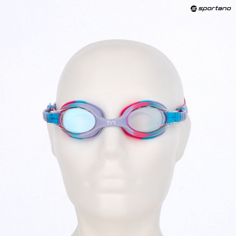 Children's swim goggles TYR Swimple Tie Dye Mirrored pink/blue 3