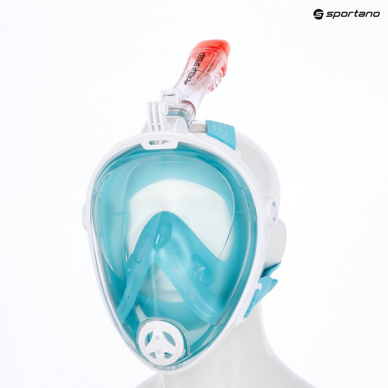 AQUA-SPEED Spectra 2.0 full face mask for snorkelling white/blue 6
