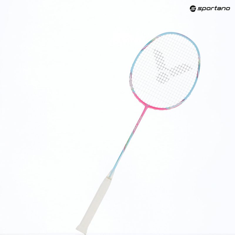 Badminton racket VICTOR DriveX 6SP QM fluorescent rose-red/light blue 5
