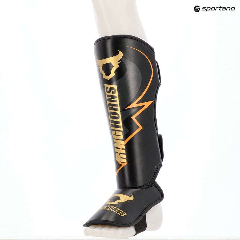 Shin and foot guards Venum Ringhorns Charger Shin black/gold 7