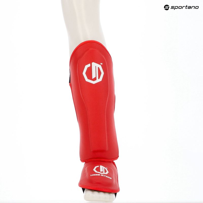 Foot and tibia protectors Octagon Legion Kevlar red 5