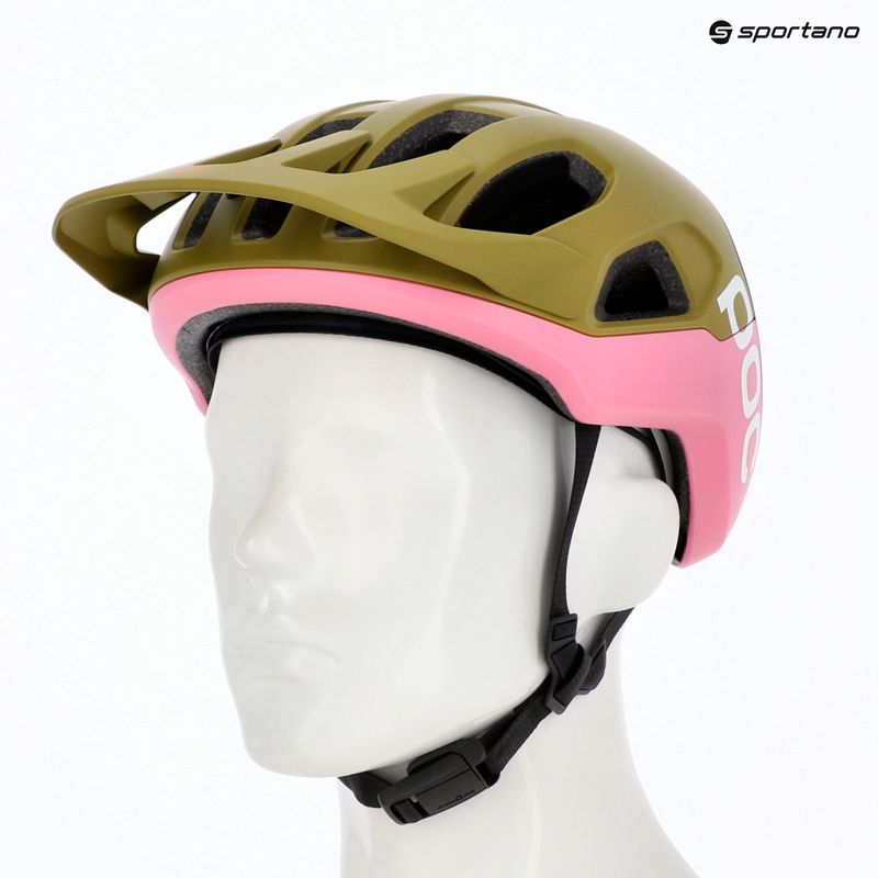 Bike helmet POC Cularis olivine green matt/thulite pink matt 15