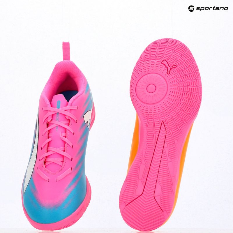 Children's football boots PUMA Ultra 6 Play It Jr poison pink/puma wht/sun stream/bright aqua/puma blk 15