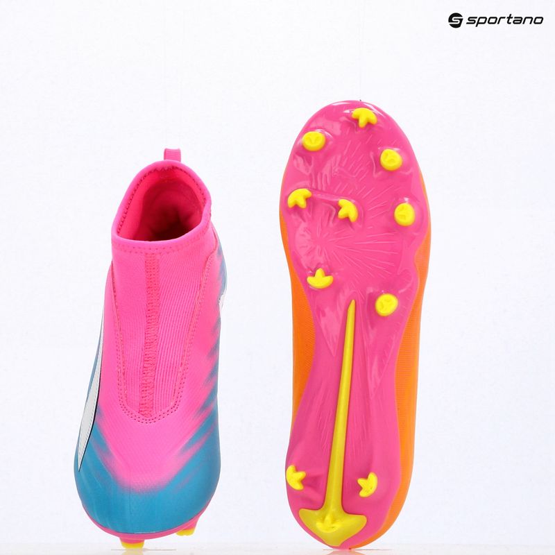 Children's football boots PUMA Ultra 6 Match+ LL FG/AG Jr poison pink/puma wht/sun stream/bright aqua/puma blk 16