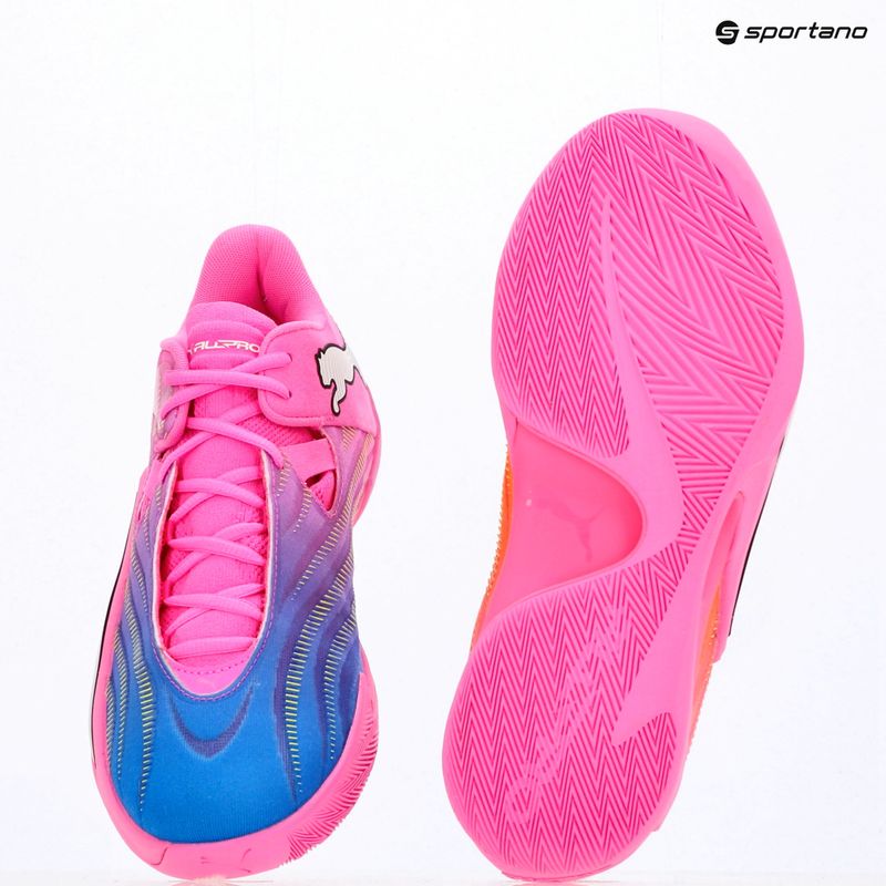 Basketball shoes PUMA All-Pro NITRO 2 Elite poision pink/ultra blue/lime squeeze 17