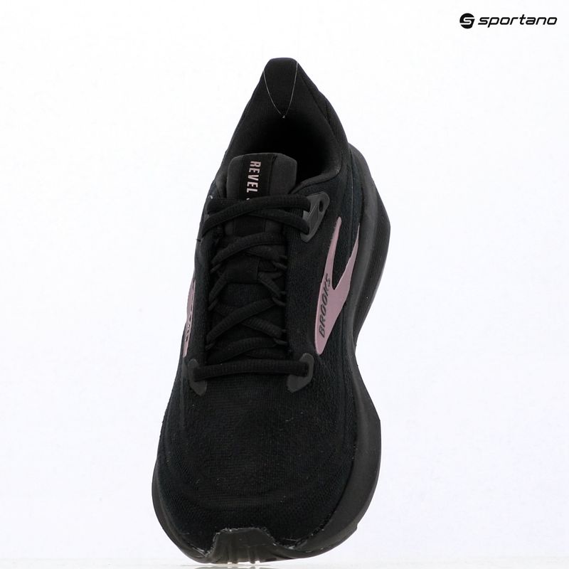 Women's running shoes Brooks Revel 9 black/black/rose gold 7