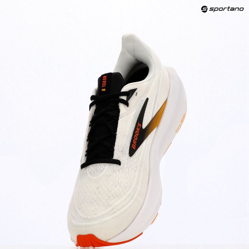 Men's running shoes Brooks Revel 9 white/orange/black 7
