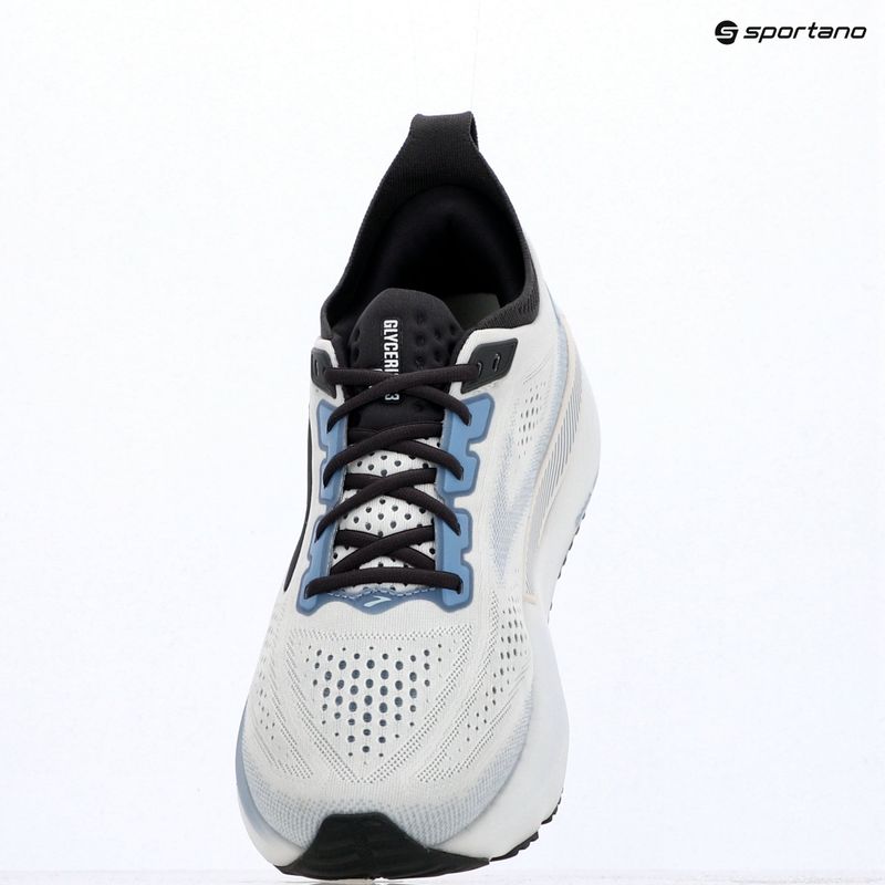 Men's running shoes Brooks Glycerin GTS 23 white/rain/baltic sea 9