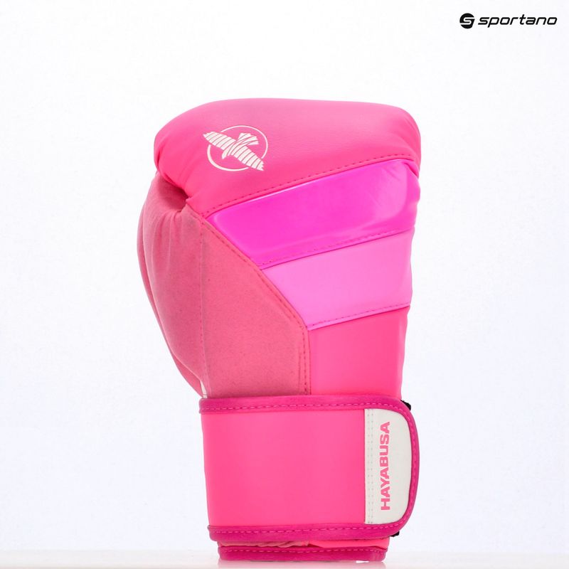 Hayabusa T3 Neon neon pink boxing gloves 8
