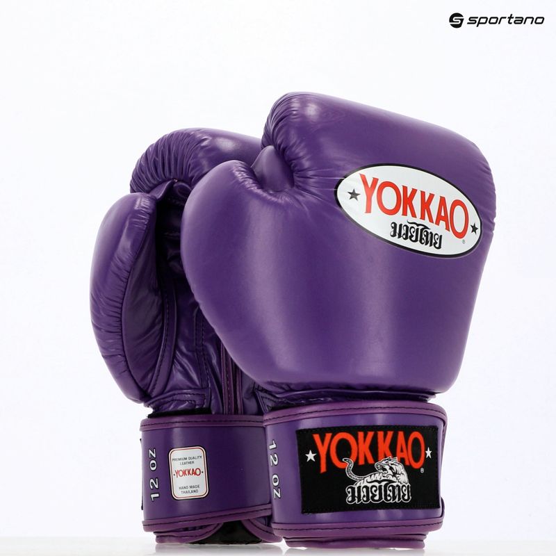 Men's boxing gloves YOKKAO Matrix flash purple 4
