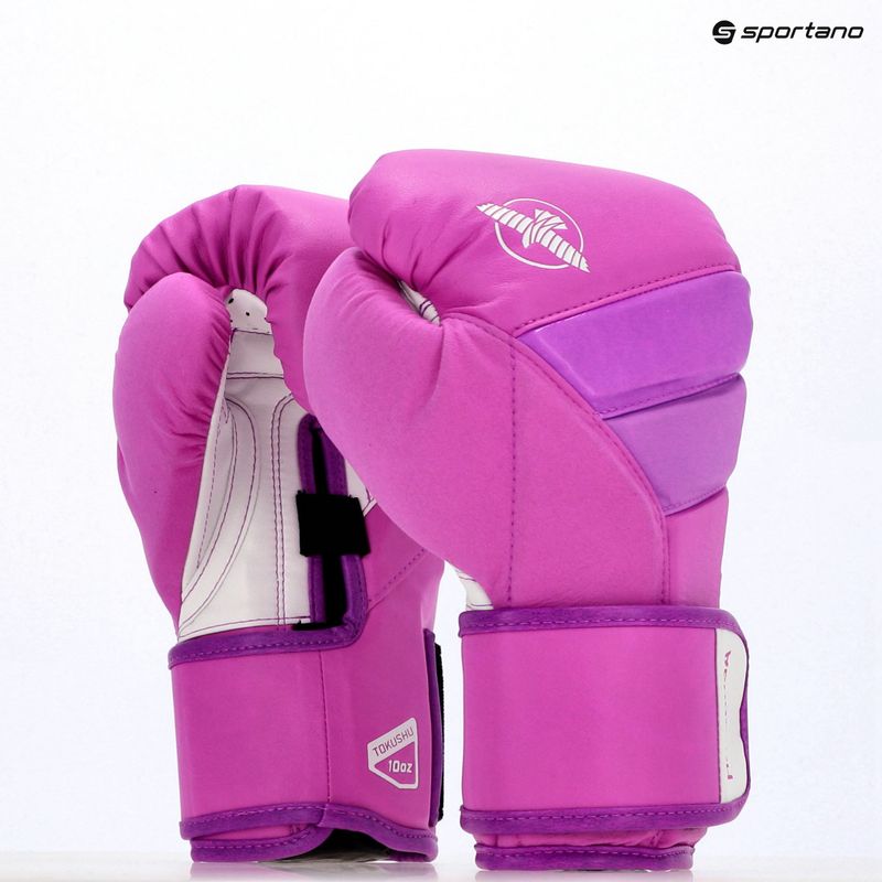 Hayabusa T3 Neon neon purple boxing gloves 8