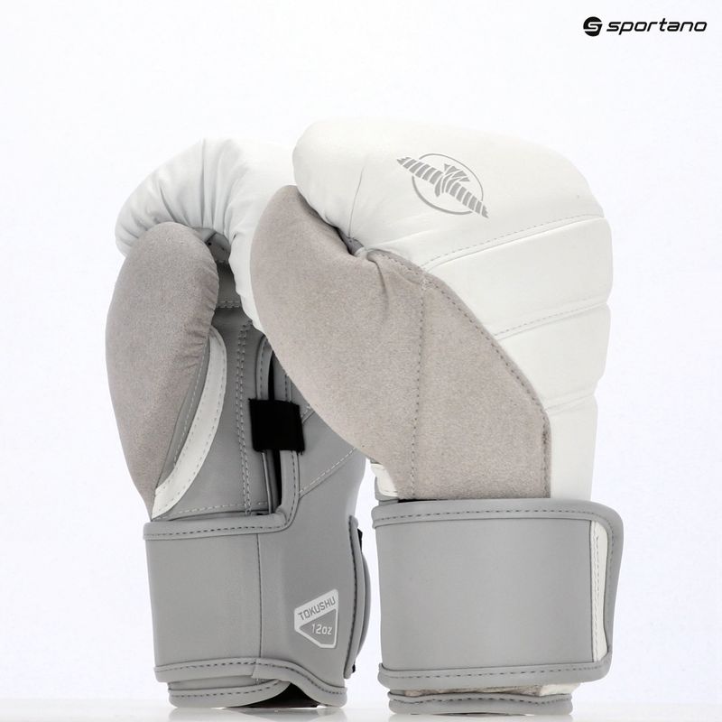 Hayabusa T3 white/grey boxing gloves 8