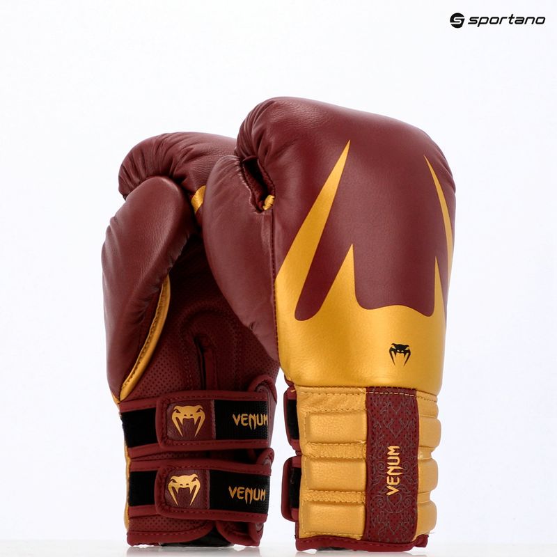 Venum Reverso Boxing gloves red/gold 10