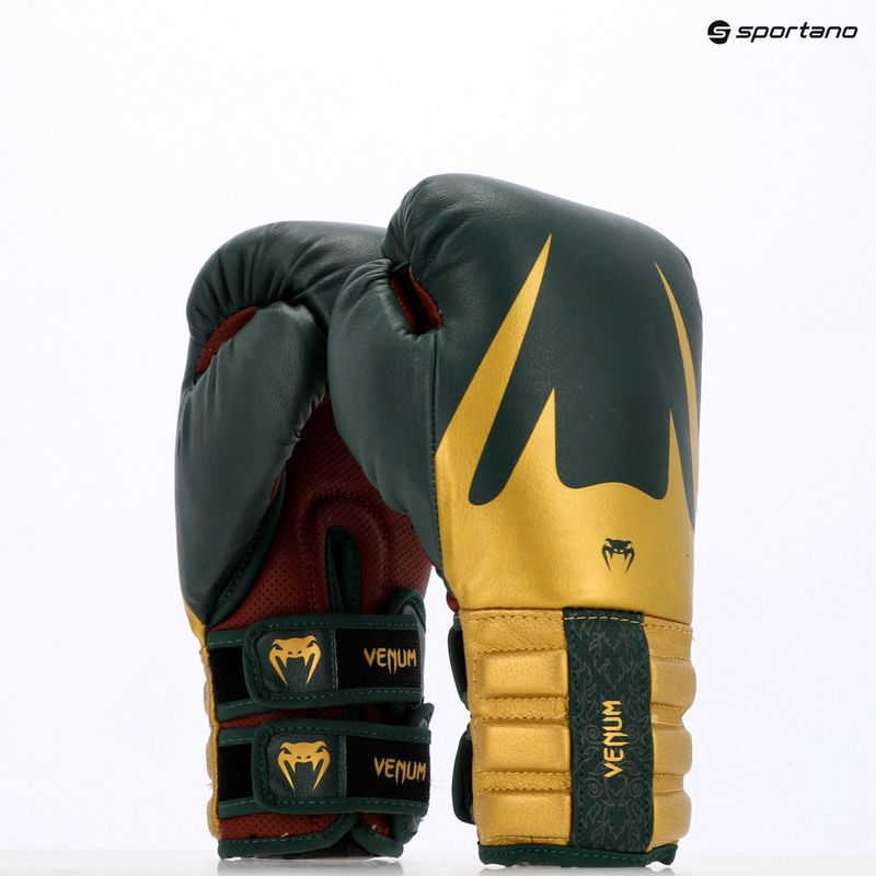 Venum Reverso Boxing Gloves green/gold 9