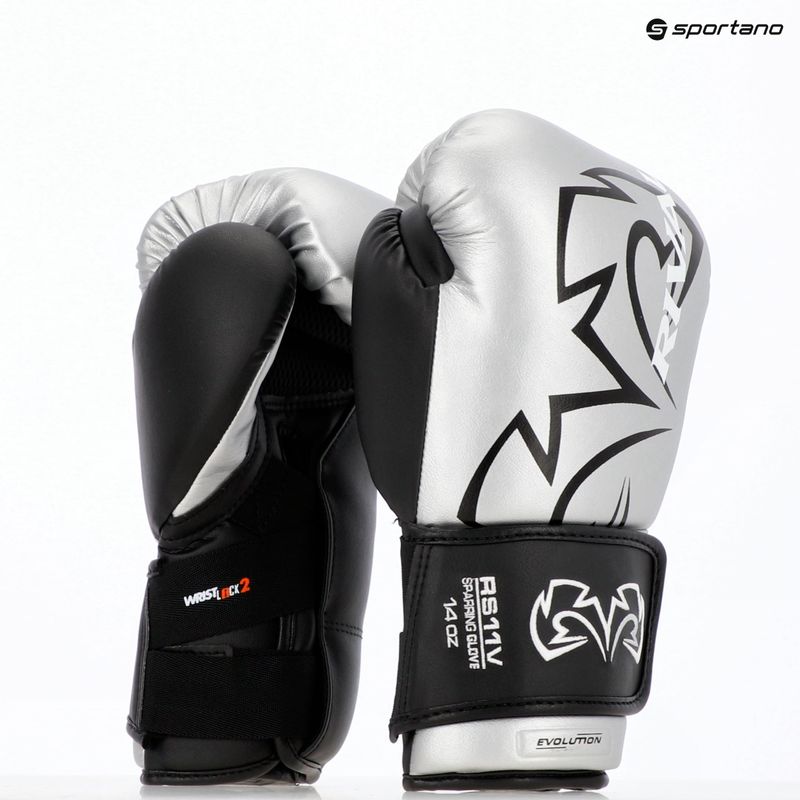 Rival RS11V Professional silver boxing gloves 5