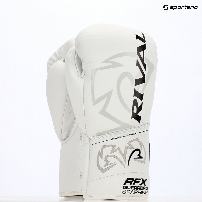 Rival RFX-Guerrero Sparring-SF-H white boxing gloves 5