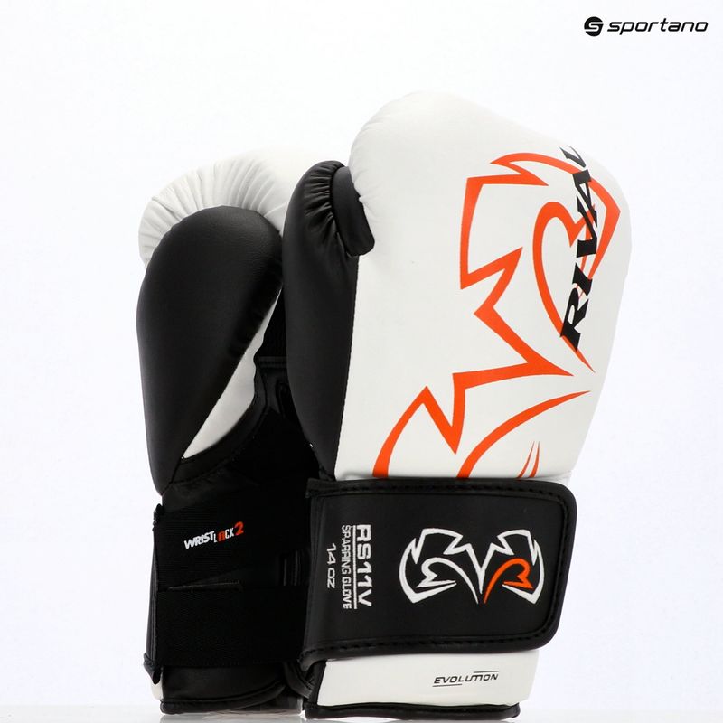 Rival RS11V Professional white boxing gloves 3