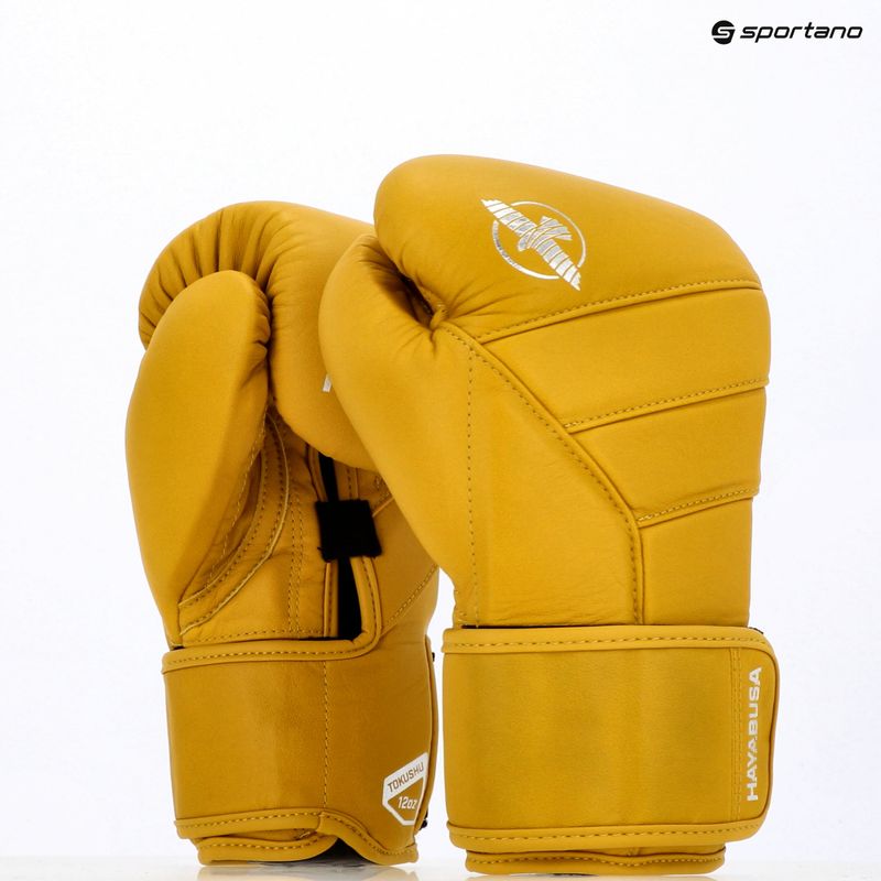 Hayabusa T3 Kanpeki tiger yellow boxing gloves 14