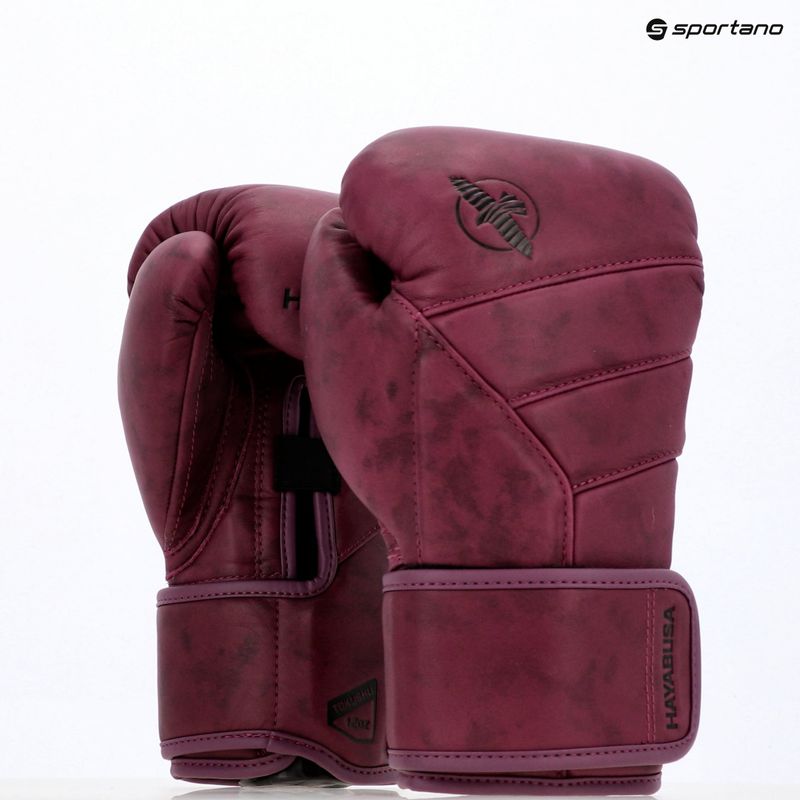 Hayabusa T3 LX wine boxing gloves 8