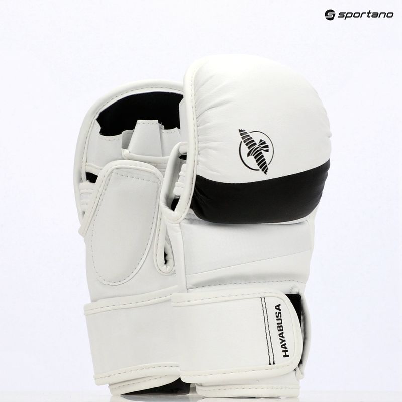 Hayabusa T3 Hybrid white/black grappling gloves 8