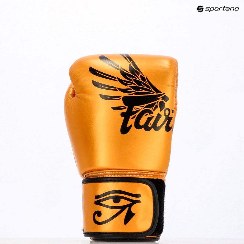Fairtex Universal "Tight-Fit" Design Falcon gold boxing gloves 6