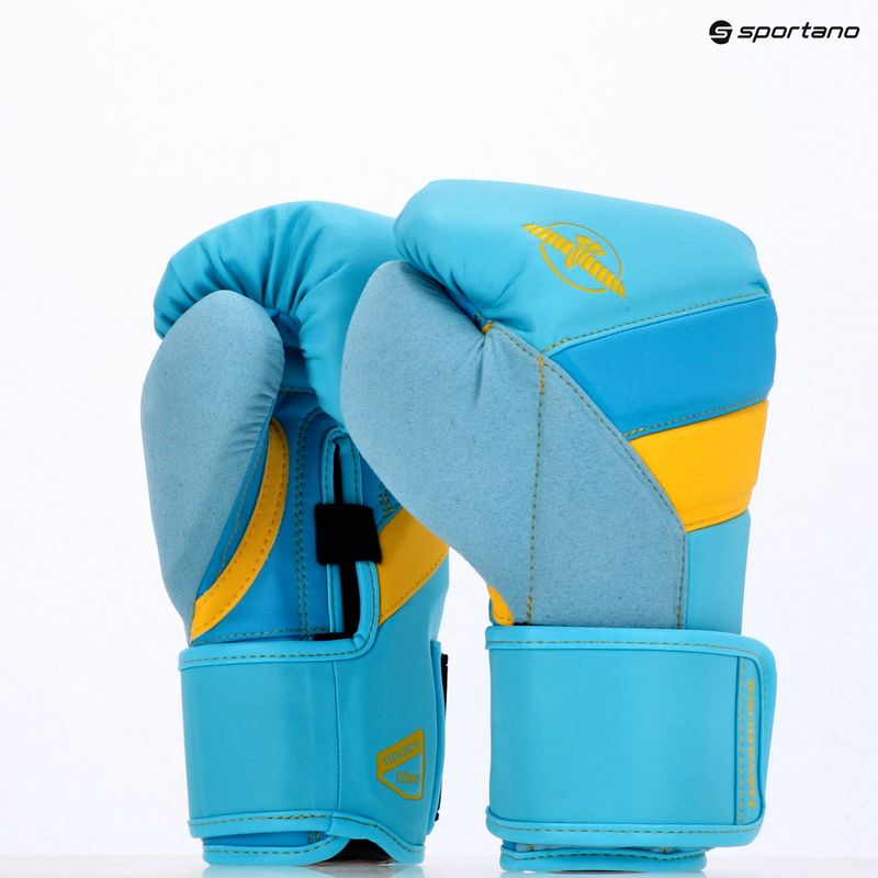Hayabusa T3 blue/yellow boxing gloves 8