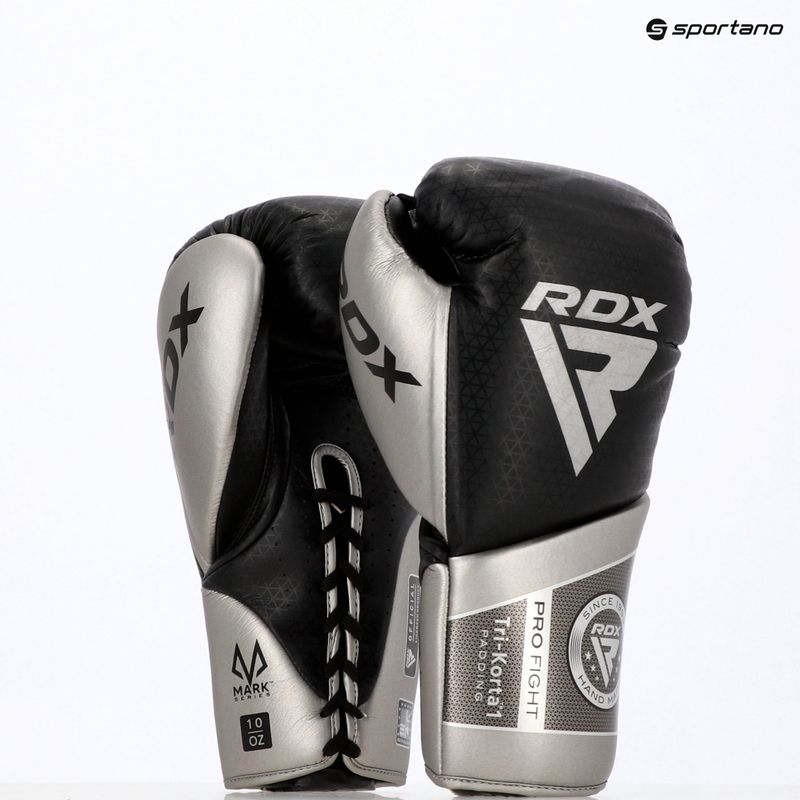 RDX K1 Mark Pro Fight Boxing gloves silver 13