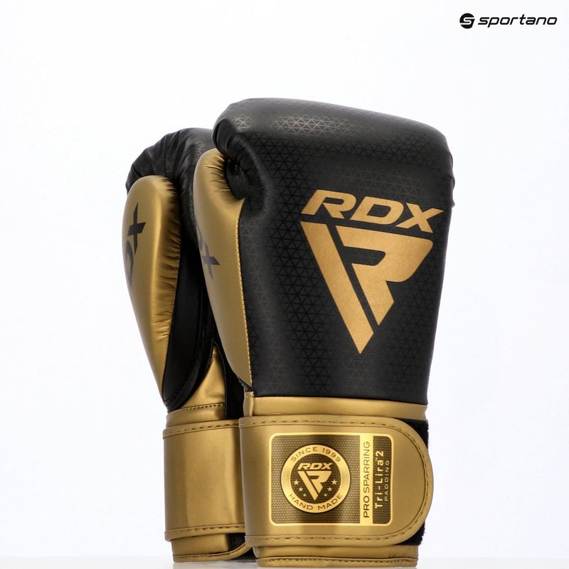RDX L2 Mark Pro Sparring Boxing Gloves Hook & Loop golden 12