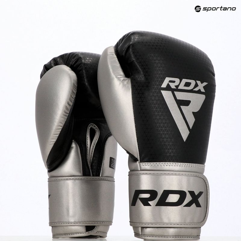 RDX L2 Mark Pro Sparring Boxing Gloves Hook & Loop silver 11