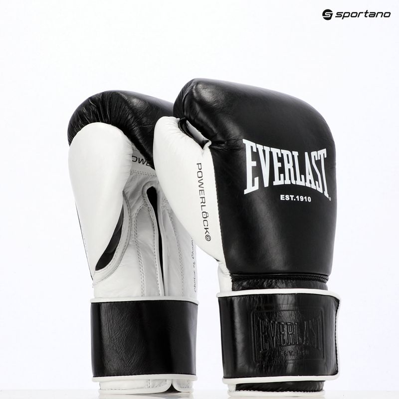 Boxing gloves Everlast Powerlock Pro OG H&L black/white 7