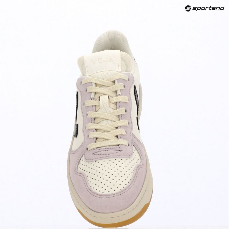 Women's shoes VEJA V-10 Prime Leather pure/black/parme 6