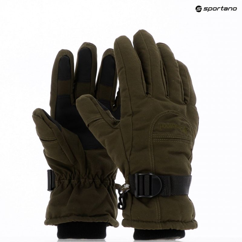 Men's trekking gloves Pinewood Membrane Glove moss green 3